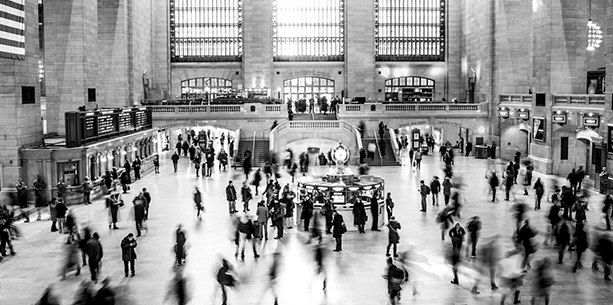 Black and white photo of one of Desmarais LLP's office locations: New York City, San Francisco, and Washington D.C.